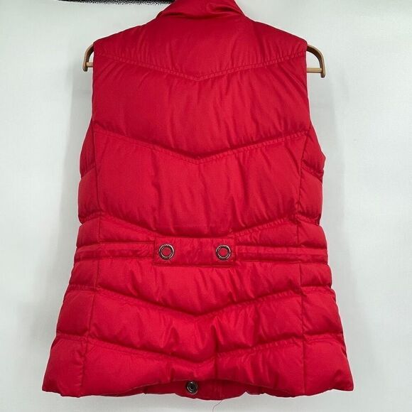 Esprit Red Sleeveless Snap Full Zip Down Vest Puffer Jacket Size XS - Picture 3 of 8